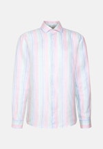 Regular Leinenhemd Gestreift in Grün |  Seidensticker Onlineshop