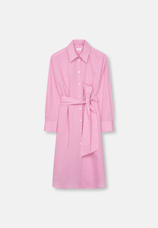 Oversized Hemdblusenkleid mit Taillengürtel in Rosa |  Seidensticker Onlineshop