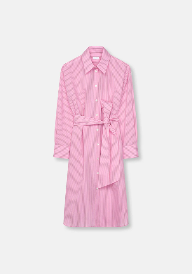 Oversized Hemdblusenkleid mit Taillengürtel in Rosa | Seidensticker Onlineshop