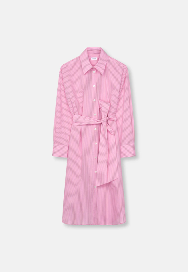 Oversized Hemdblusenkleid mit Taillengürtel in Rosa | Seidensticker Onlineshop