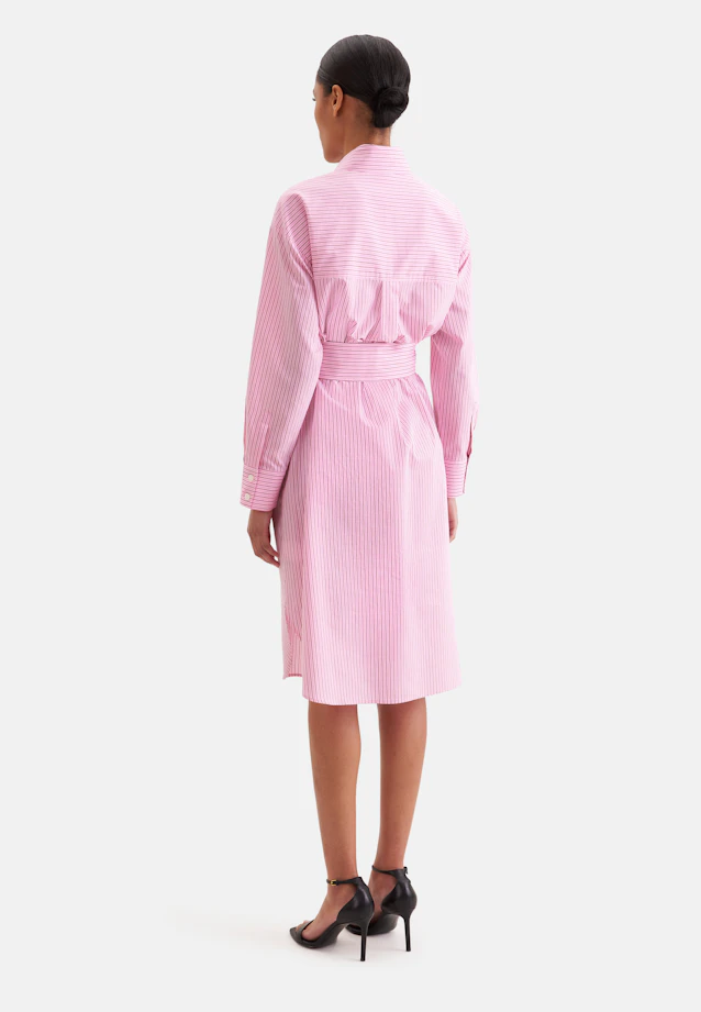 Oversized Hemdblusenkleid mit Taillengürtel in Rosa |  Seidensticker Onlineshop