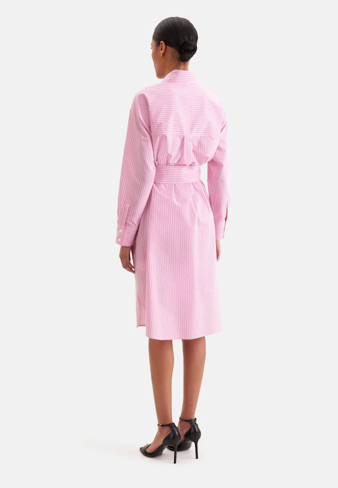 Oversized Hemdblusenkleid mit Taillengürtel in Rosa | Seidensticker Onlineshop
