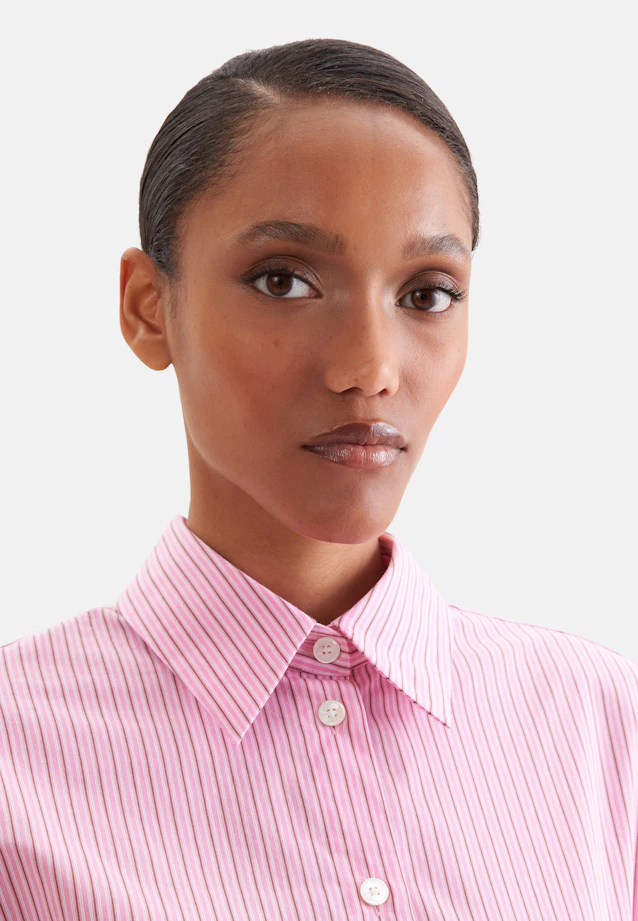 Oversized Hemdblusenkleid mit Taillengürtel in Rosa |  Seidensticker Onlineshop