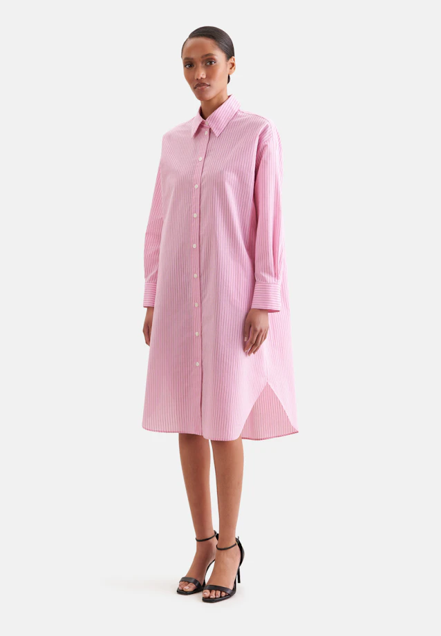 Oversized Hemdblusenkleid mit Taillengürtel in Rosa |  Seidensticker Onlineshop