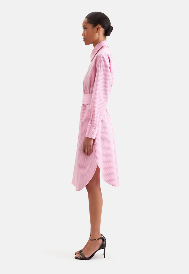 Oversized Hemdblusenkleid mit Taillengürtel in Rosa |  Seidensticker Onlineshop