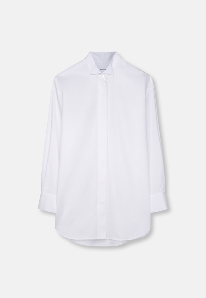 Oversized Bluse mit Kläppchenkragen in Weiß | Seidensticker Onlineshop