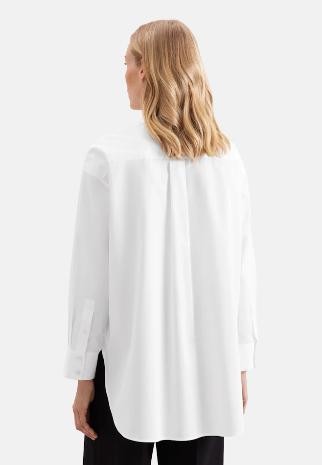 Oversized Bluse mit Kläppchenkragen in Weiß | Seidensticker Onlineshop