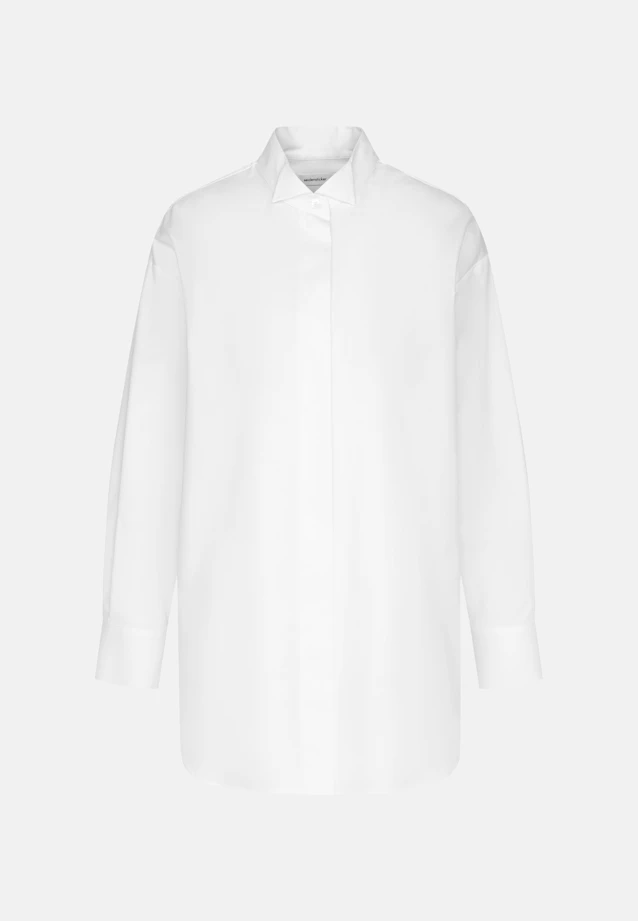 Oversized blouse with flap collar in Weiß |  Seidensticker Onlineshop