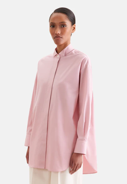 Oversized Bluse mit Kläppchenkragen in Rosa |  Seidensticker Onlineshop
