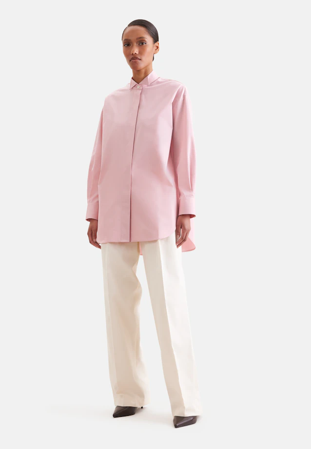 Oversized Bluse mit Kläppchenkragen in Rosa |  Seidensticker Onlineshop