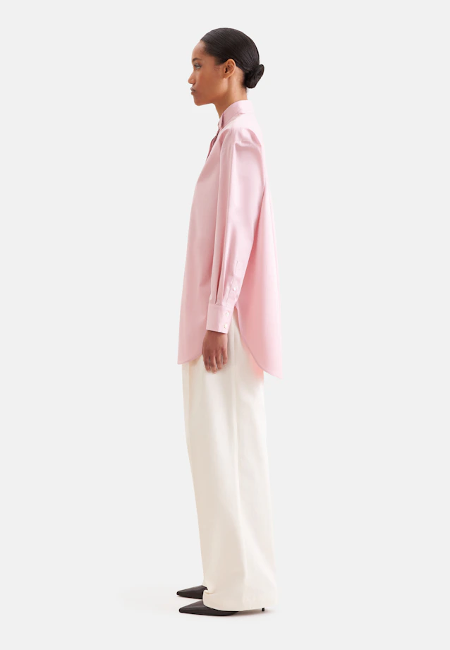 Oversized Bluse mit Kläppchenkragen in Rosa |  Seidensticker Onlineshop