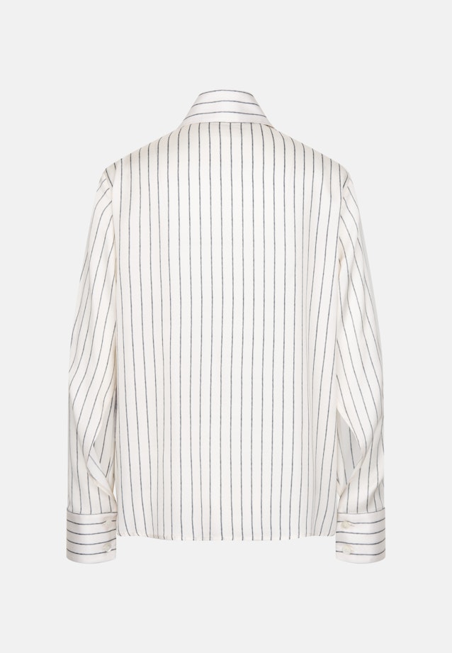 Satinierte Hemdbluse mit hohen Ärmelschlitzen in Weiß |  Seidensticker Onlineshop