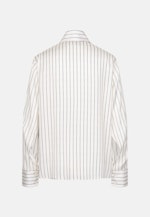 Satinierte Hemdbluse mit hohen Ärmelschlitzen in Weiß |  Seidensticker Onlineshop