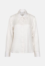 Satinierte Hemdbluse mit hohen Ärmelschlitzen in Weiß |  Seidensticker Onlineshop