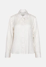 Satinierte Hemdbluse mit hohen Ärmelschlitzen in Weiß |  Seidensticker Onlineshop