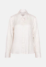 Satin shirt blouse with high sleeve slits in Weiß |  Seidensticker Onlineshop