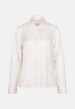 Satinierte Hemdbluse mit hohen Ärmelschlitzen in Weiß |  Seidensticker Onlineshop