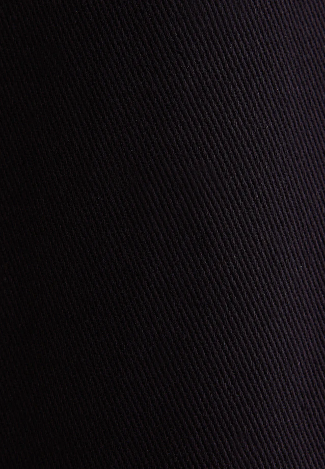 Pleated trousers in cotton twill in Schwarz |  Seidensticker Onlineshop