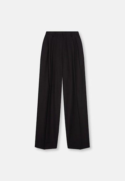 Bundfaltenhose aus Baumwolltwill in Schwarz |  Seidensticker Onlineshop