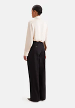 Pleated trousers in cotton twill in Schwarz |  Seidensticker Onlineshop