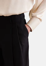 Pleated trousers in cotton twill in Schwarz |  Seidensticker Onlineshop