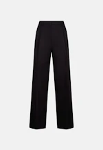 Pleated trousers in cotton twill in Schwarz |  Seidensticker Onlineshop