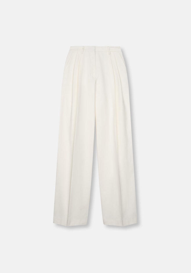 Bundfaltenhose aus Baumwolltwill in Weiß | Seidensticker Onlineshop