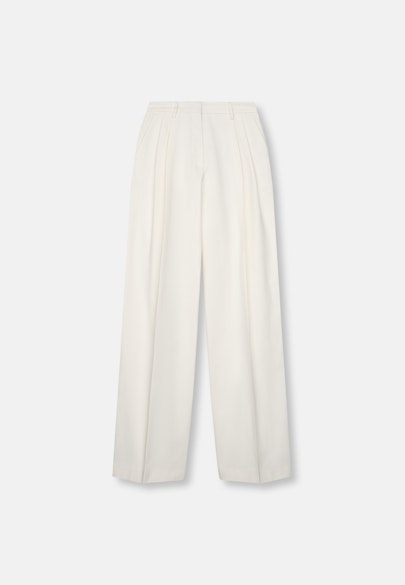 Bundfaltenhose aus Baumwolltwill in Weiß |  Seidensticker Onlineshop