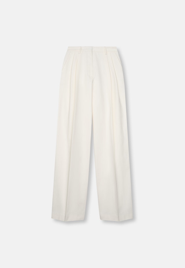 Bundfaltenhose aus Baumwolltwill in Weiß |  Seidensticker Onlineshop