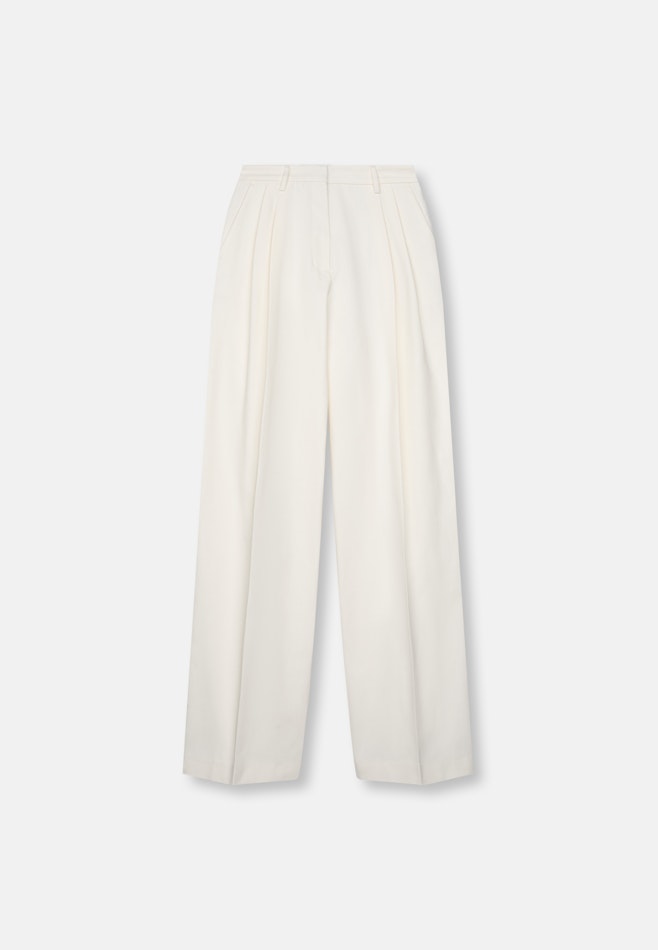 Bundfaltenhose aus Baumwolltwill in Weiß | Seidensticker Onlineshop