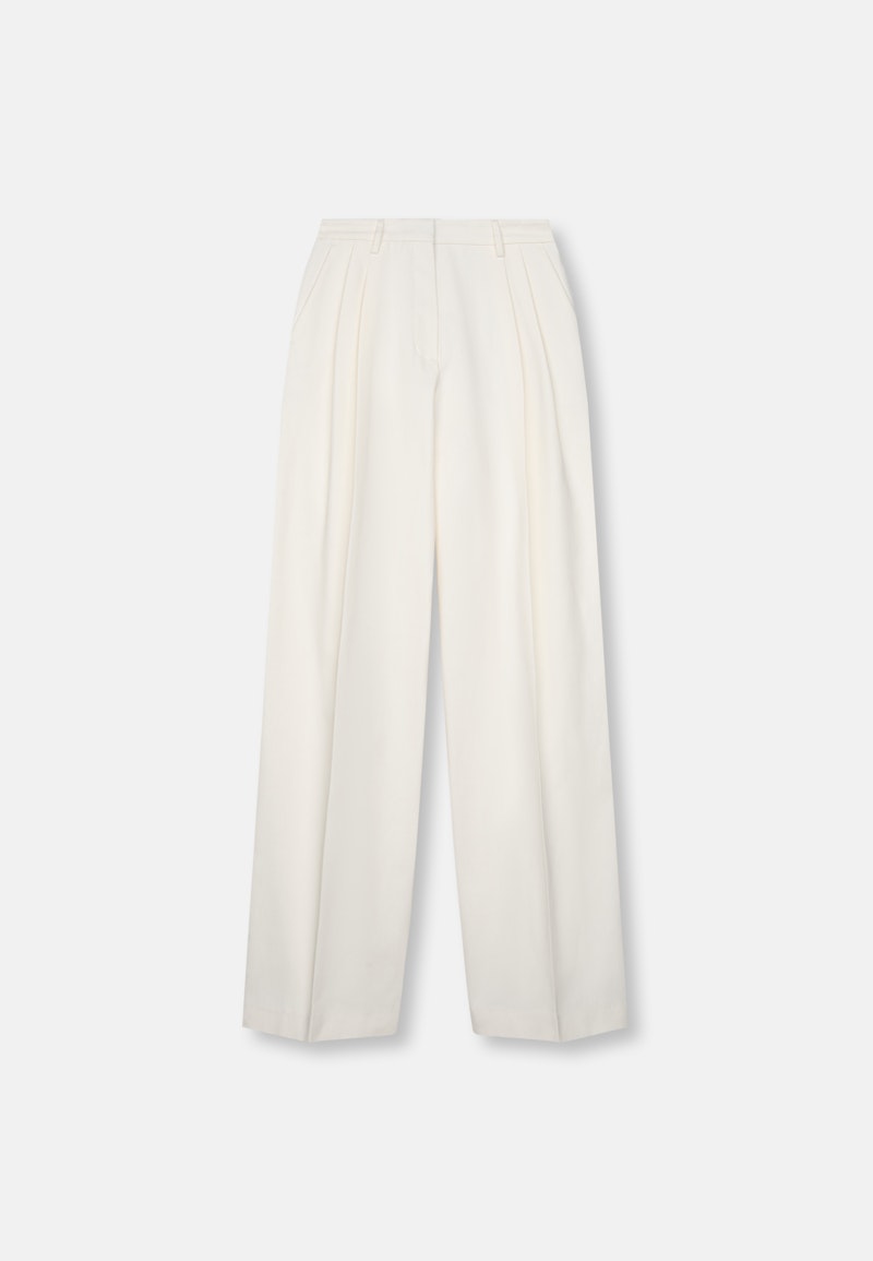 Bundfaltenhose aus Baumwolltwill