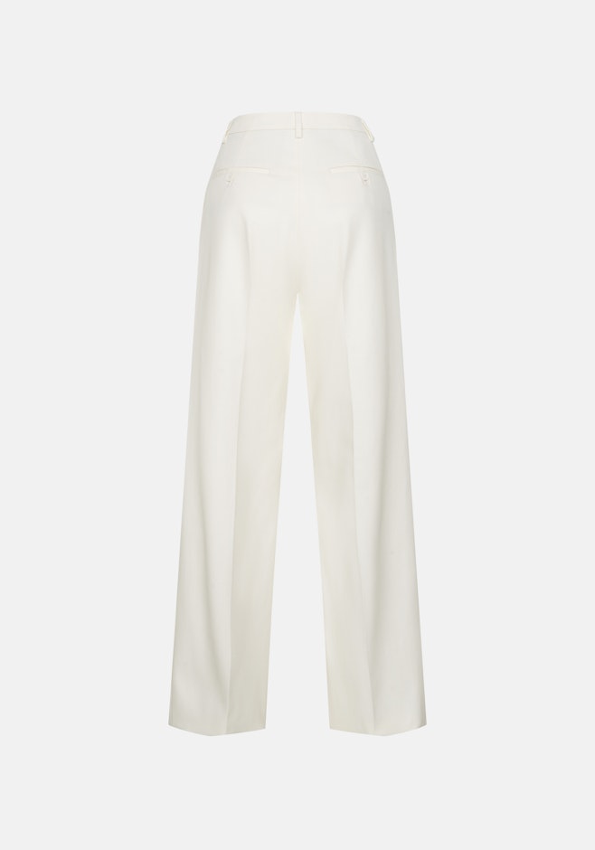 Bundfaltenhose aus Baumwolltwill in Weiß | Seidensticker Onlineshop