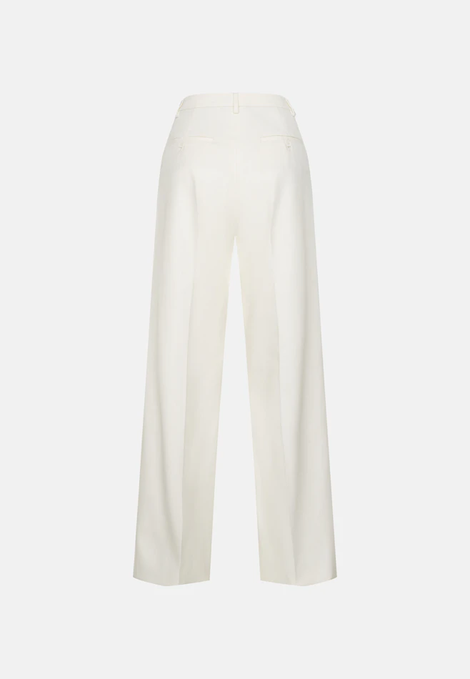 Bundfaltenhose aus Baumwolltwill in Weiß | Seidensticker Onlineshop