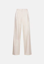Pleated trousers in cotton twill in Weiß |  Seidensticker Onlineshop