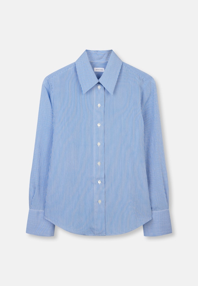 Fließende Hemdbluse aus Viskose Mix in Mittelblau | Seidensticker Onlineshop