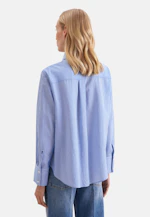 Fließende Hemdbluse aus Viskose Mix in Mittelblau |  Seidensticker Onlineshop
