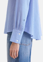 Fließende Hemdbluse aus Viskose Mix in Mittelblau |  Seidensticker Onlineshop