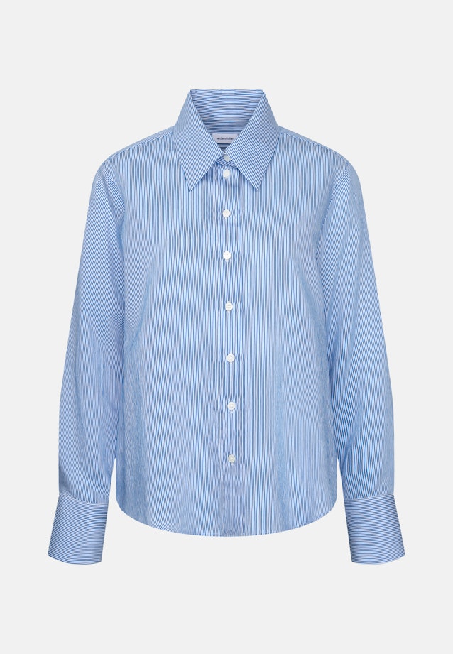 Fließende Hemdbluse aus Viskose Mix in Mittelblau |  Seidensticker Onlineshop