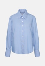 Fließende Hemdbluse aus Viskose Mix in Mittelblau |  Seidensticker Onlineshop