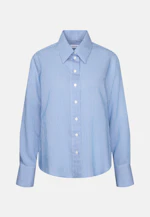 Fließende Hemdbluse aus Viskose Mix in Mittelblau |  Seidensticker Onlineshop