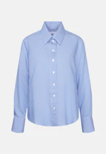 Fließende Hemdbluse aus Viskose Mix in Mittelblau |  Seidensticker Onlineshop