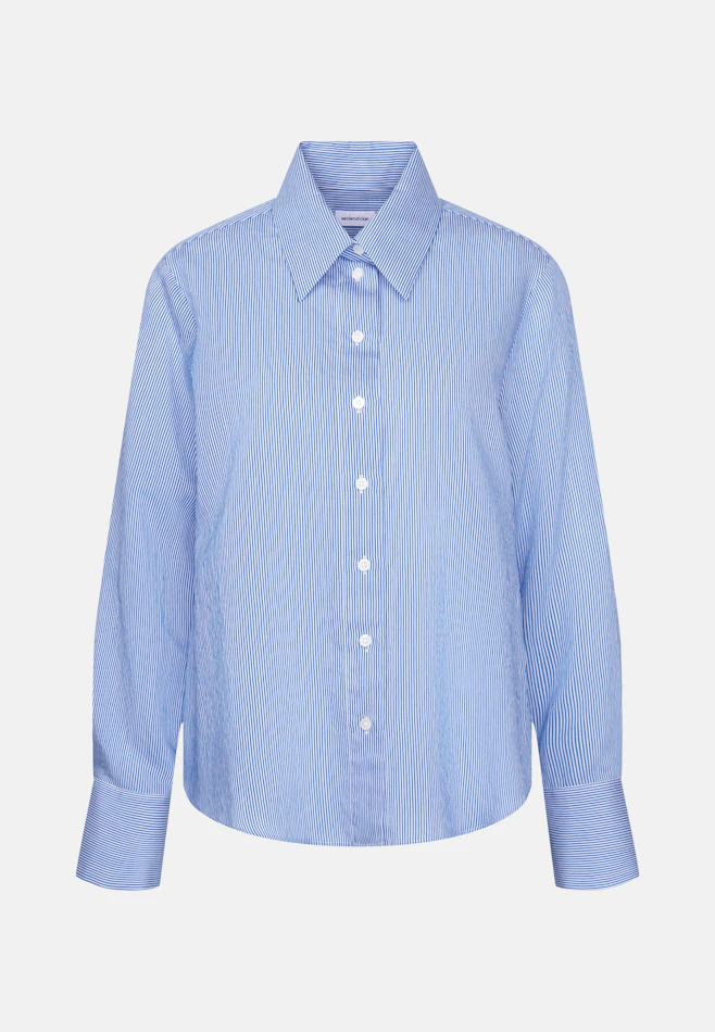 Fließende Hemdbluse aus Viskose Mix in Mittelblau | Seidensticker Onlineshop