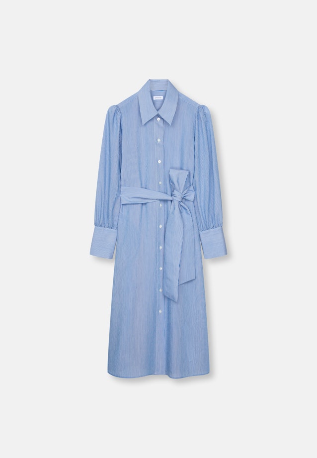 Fliessendes Hemdblusenkleid aus Viskose Mix in Mittelblau |  Seidensticker Onlineshop