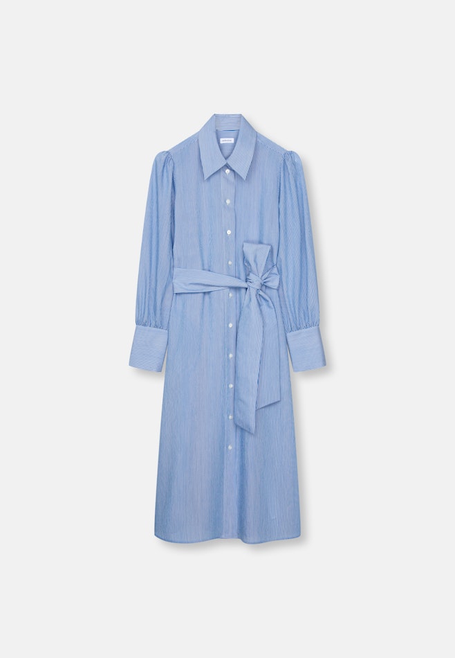 Fliessendes Hemdblusenkleid aus Viskose Mix in Mittelblau | Seidensticker Onlineshop