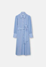Flowing shirt dress made of viscose mix in Mittelblau |  Seidensticker Onlineshop