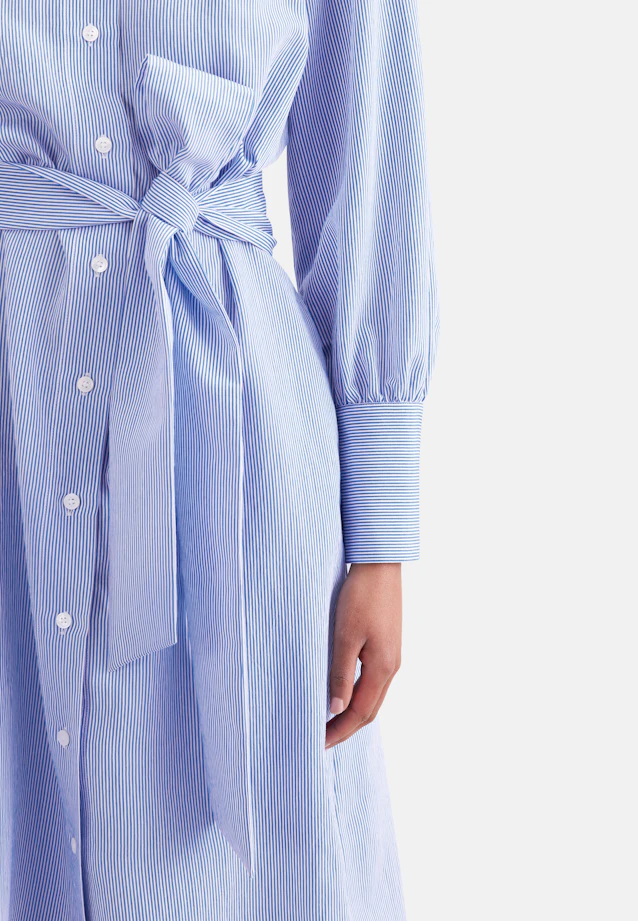 Fliessendes Hemdblusenkleid aus Viskose Mix in Mittelblau |  Seidensticker Onlineshop