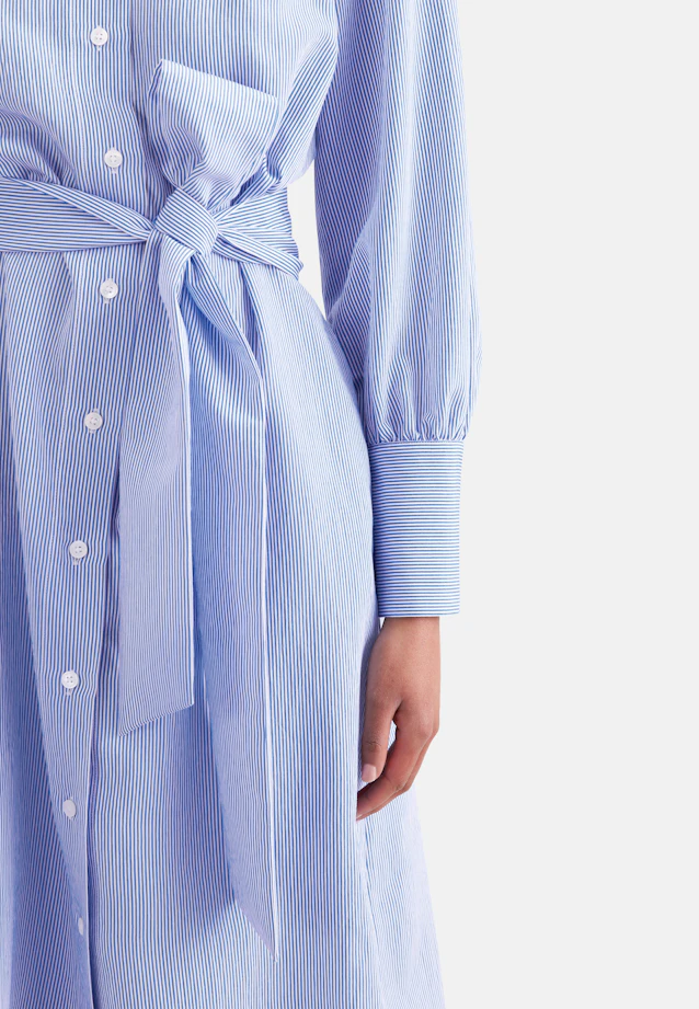 Fliessendes Hemdblusenkleid aus Viskose Mix in Mittelblau |  Seidensticker Onlineshop