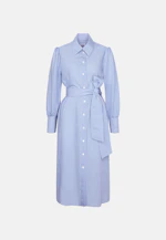 Fliessendes Hemdblusenkleid aus Viskose Mix in Mittelblau |  Seidensticker Onlineshop