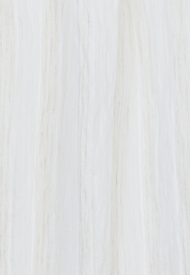 Stehkragenbluse mit hoher Manschette aus Viskose- Leinen Mix in Weiß |  Seidensticker Onlineshop