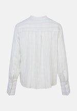 Stehkragenbluse mit hoher Manschette aus Viskose- Leinen Mix in Weiß |  Seidensticker Onlineshop